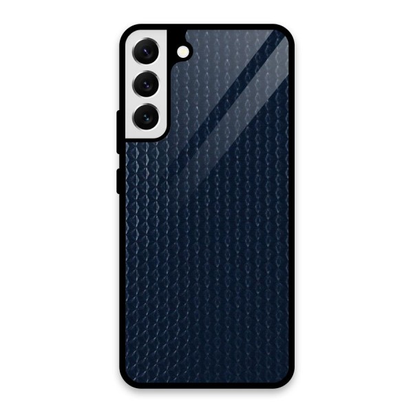 Blue Pattern Glass Back Case for Galaxy S22 Plus 5G